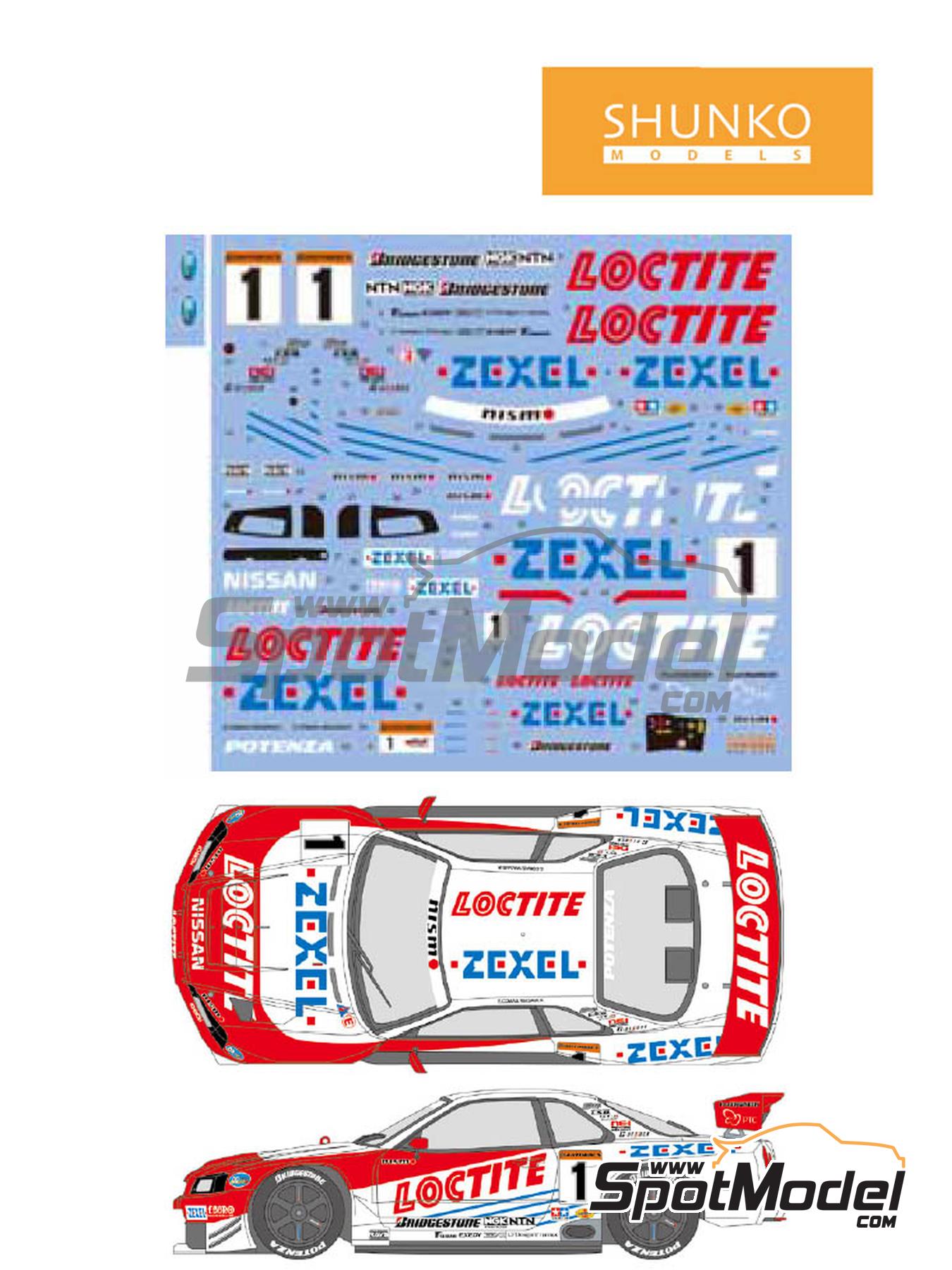 Nissan Skyline GT-R (R34) Nismo Team sponsored by Loctite, Zexel - Japanese  Grand Touring Car Championship (JGTC) 2000. Marking / livery in 1/24 scale